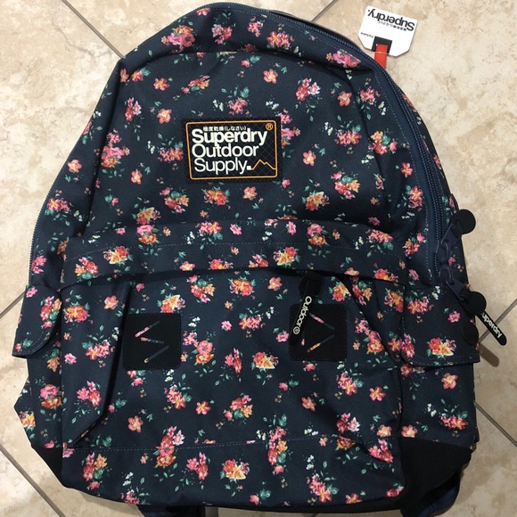 floral superdry backpack